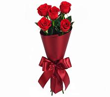 Букет 5 Красных роз Эдлесс Лав в Зимней Ставке
