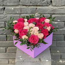Цветочная композиция из Розы в коробке в Зимней Ставке