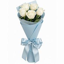 Букет 5 Белых роз Проуд #REPLACE_PRED# Зимней Ставке