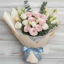 Букет цветов из:  Лизиантусы #REPLACE_PRED# Зимней Ставке