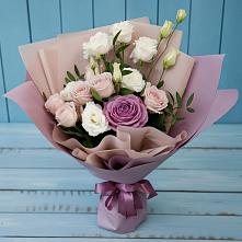 Букет цветов из:  Розы и Лизиантусы #REPLACE_PRED# Зимней Ставке