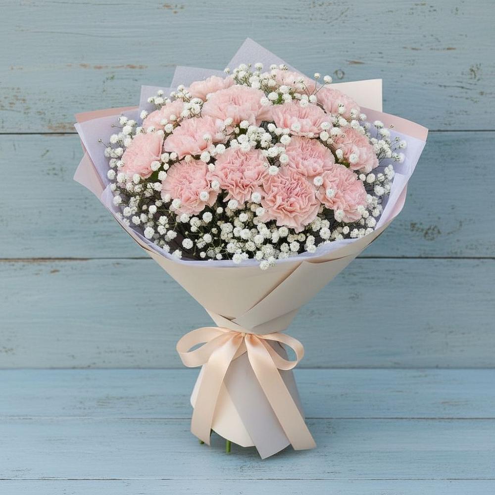 Букет цветов из: Гвоздики в Зимней Ставке