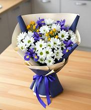 Букет цветов из:  Розы, Ирисы и Хризантемы в Зимней Ставке