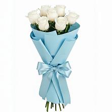 Букет 7 белых роз Проуд в Зимней Ставке