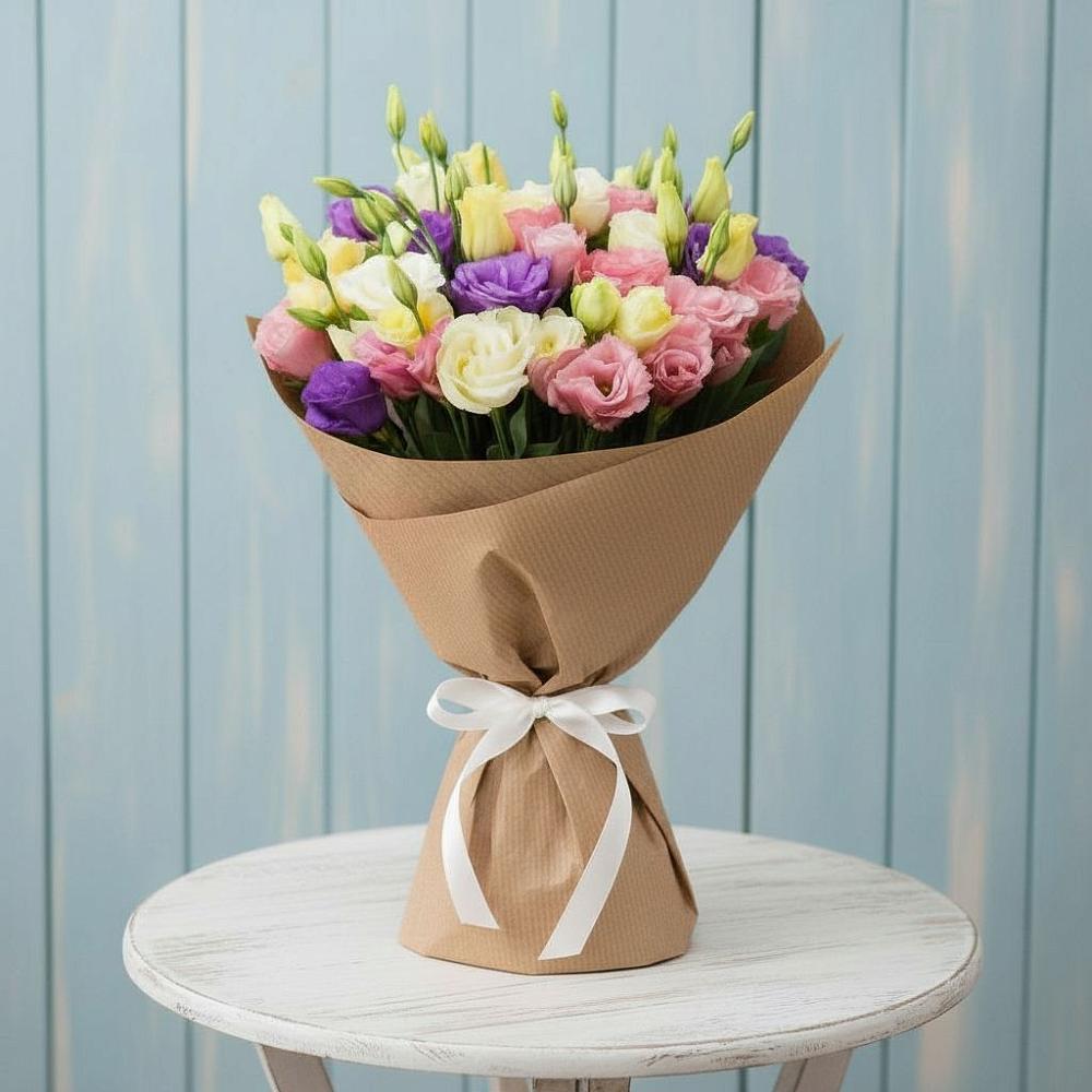 Букет цветов из: Лизиантусы в Зимней Ставке