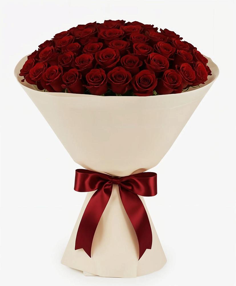 Букет 101 Бордовая роза Блэк Бакарра в Зимней Ставке