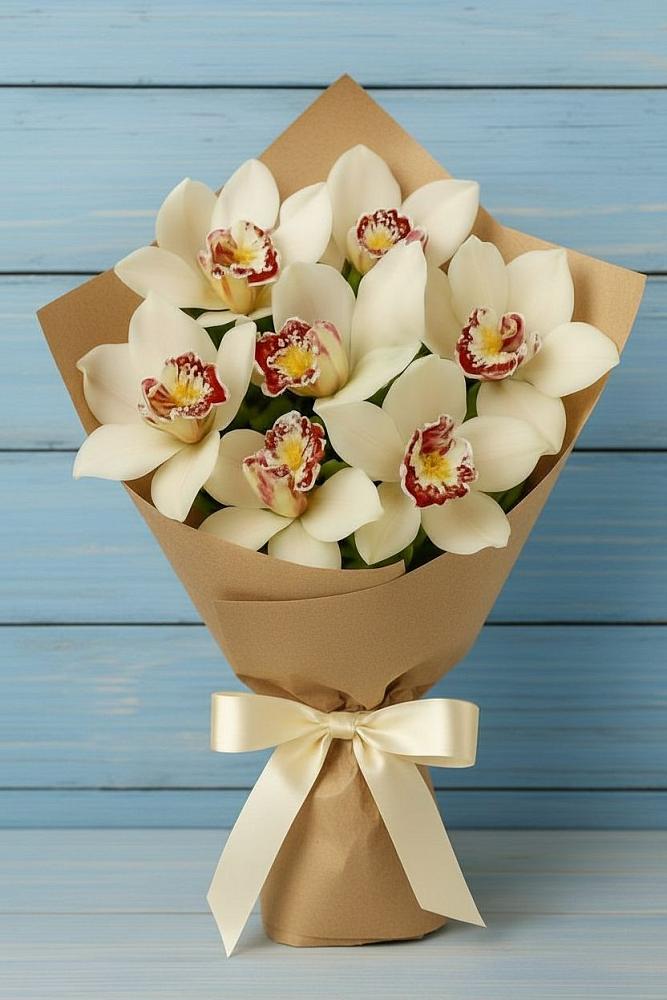 Букет цветов из: Орхидеи и Розы в Зимней Ставке